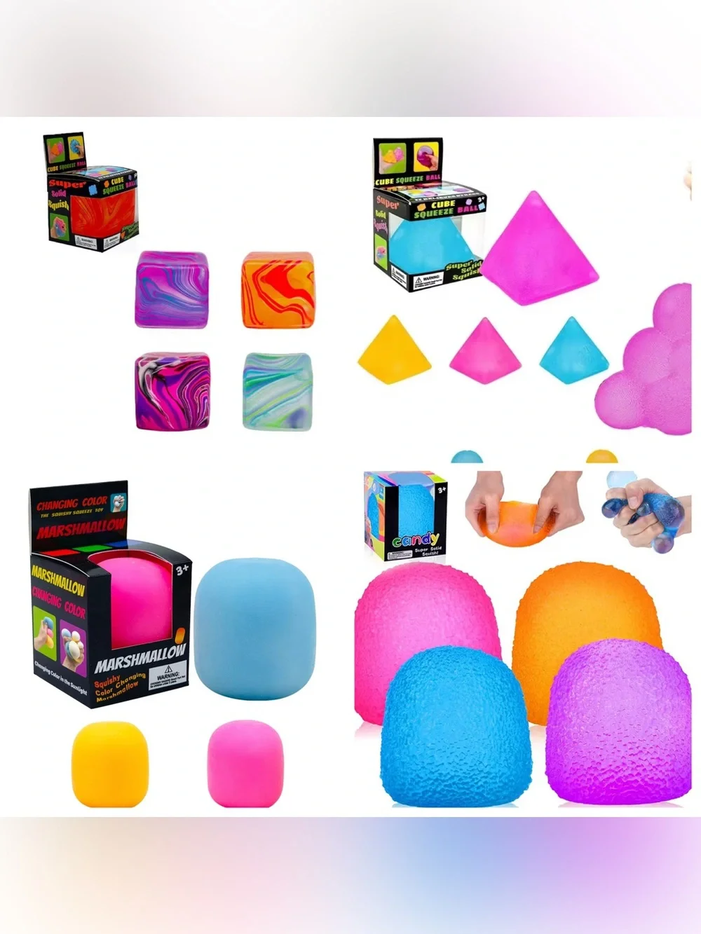 Multicolor Kids Squishy Toy Bundle Pack - Assorted